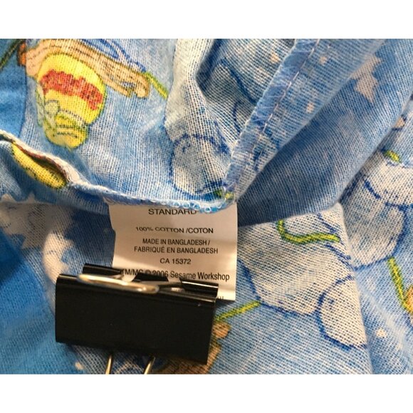 Sesame Street Cookie Monster Santa Hat Winter Scene Fitted Flat Pillow Bed Sheet - Picture 6 of 7